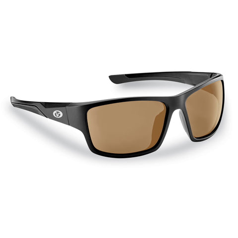 FLYING FISHERMAN SUNGLASSES - SAND BANK - MATTE  BLK/ AMBER